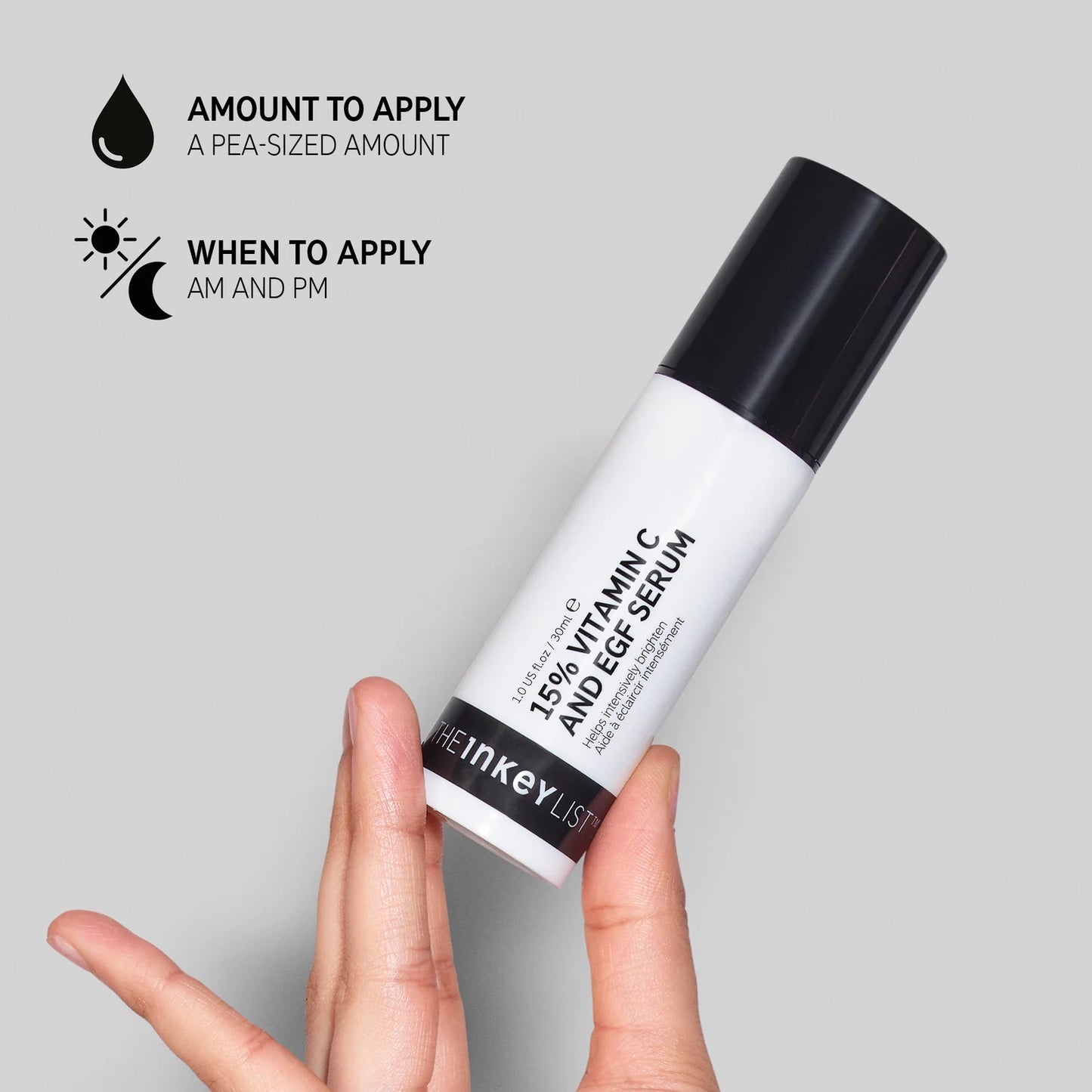 Sérum Anti-âge Éclaircissant 15% Vitamin C + EGF – THE INKEY LIST, 30ml