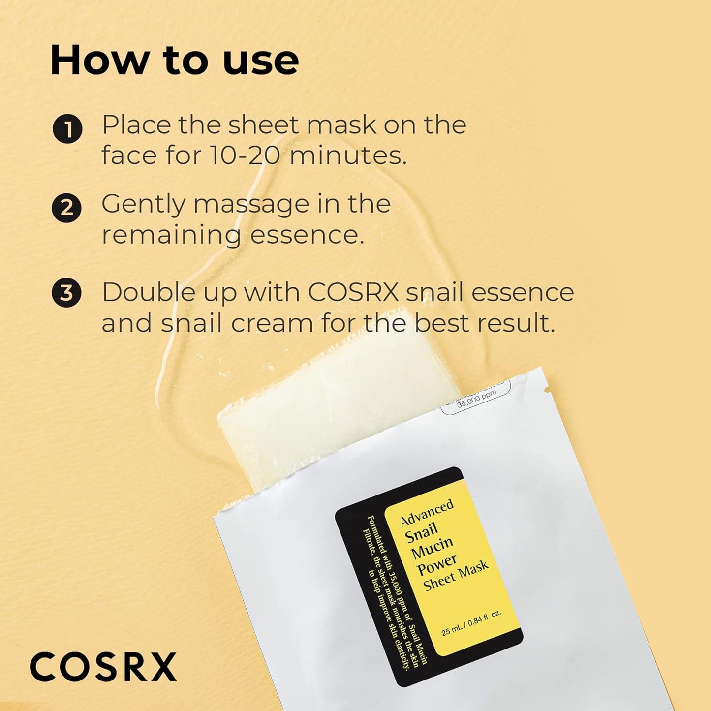 COSRX Mask Advanced Snail Mucin Power Sheet – Intensive Hydration & Skin Repair