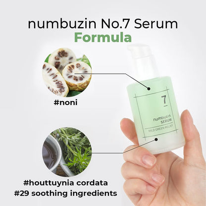 numbuzin - No. 7 Mild Green Soothing Serum - Sérum apaisant | 50ml