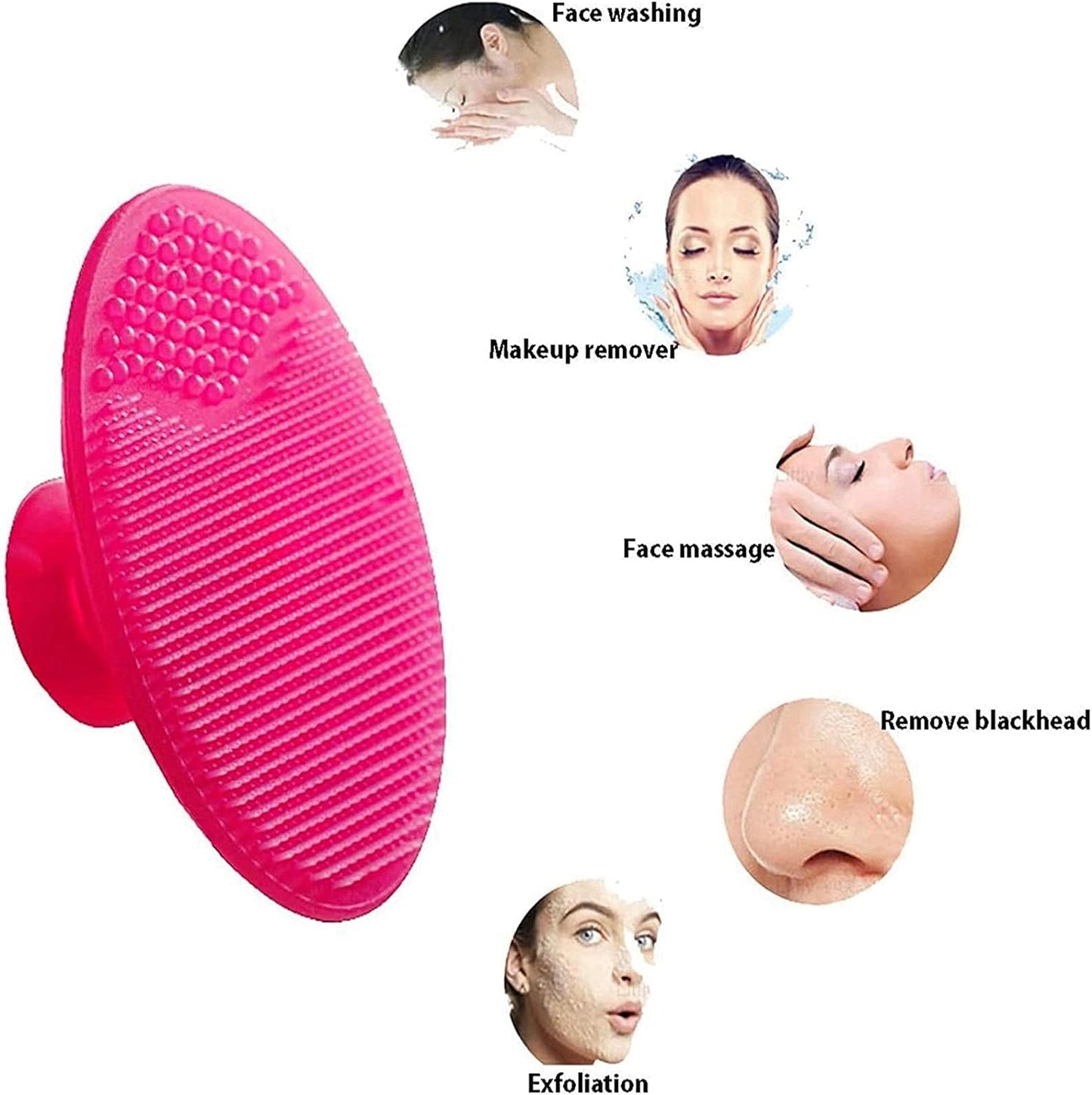 Brosse Douce Nettoyage Visage Et Cheveux En Silicone Pour Exfolier