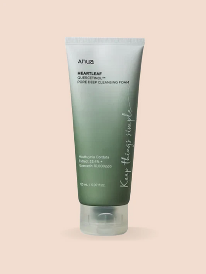 ANUA Heartleaf Quercetinol Pore Deep Cleansing Foam Mousse nettoyante -150ml